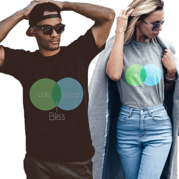 Cats + Pizza = Bliss Unisex T-Shirt