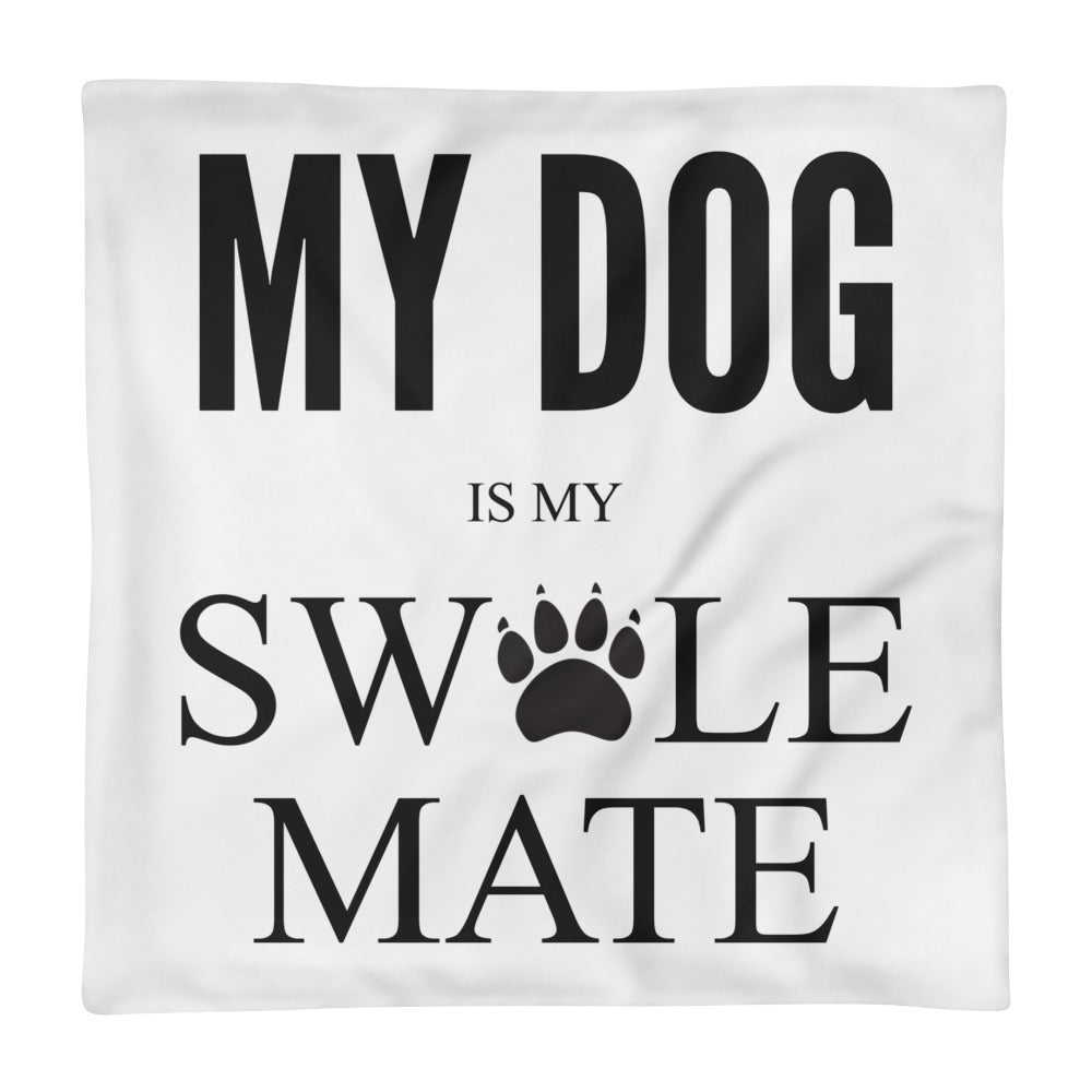 Swole-Mate Dog Throw Pillow Case