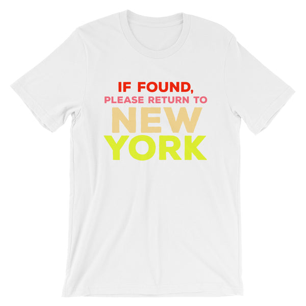 Return To New York Unisex T-Shirt