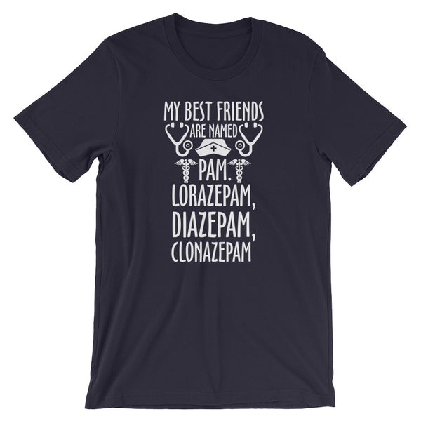 Lorazepam, Diazepam, Clonazepam Unisex T-Shirt