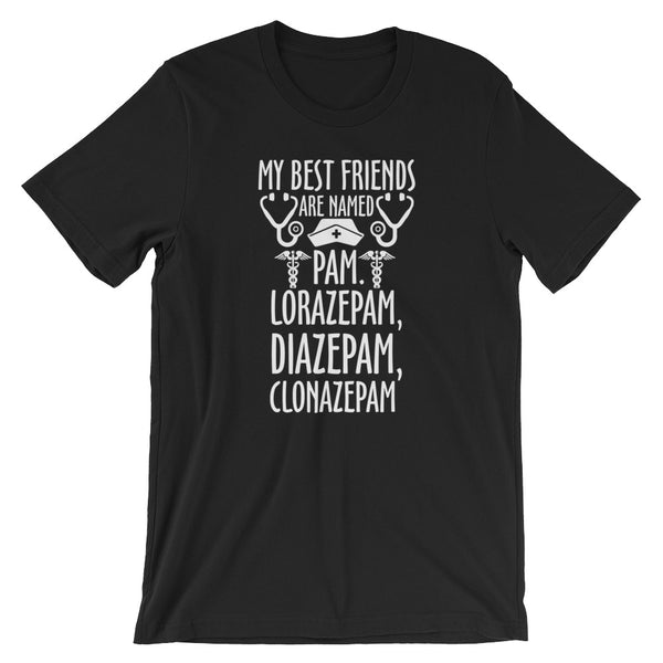 Lorazepam, Diazepam, Clonazepam Unisex T-Shirt