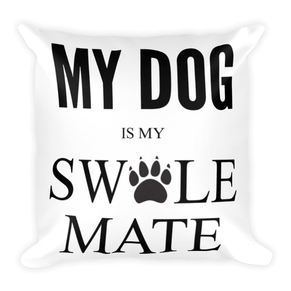 Swole-Mate Dog Throw Pillow Case
